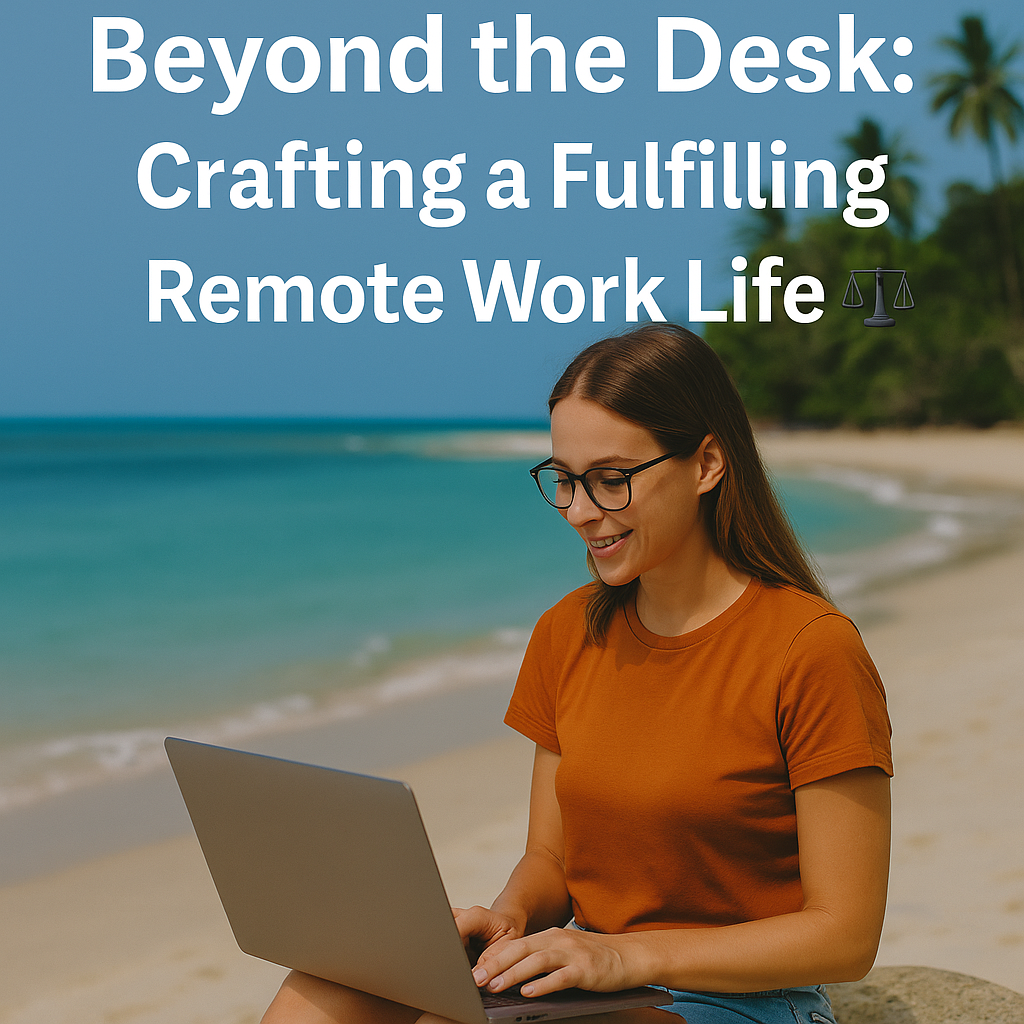 Illustration representing a balanced and fulfilling remote work lifestyle